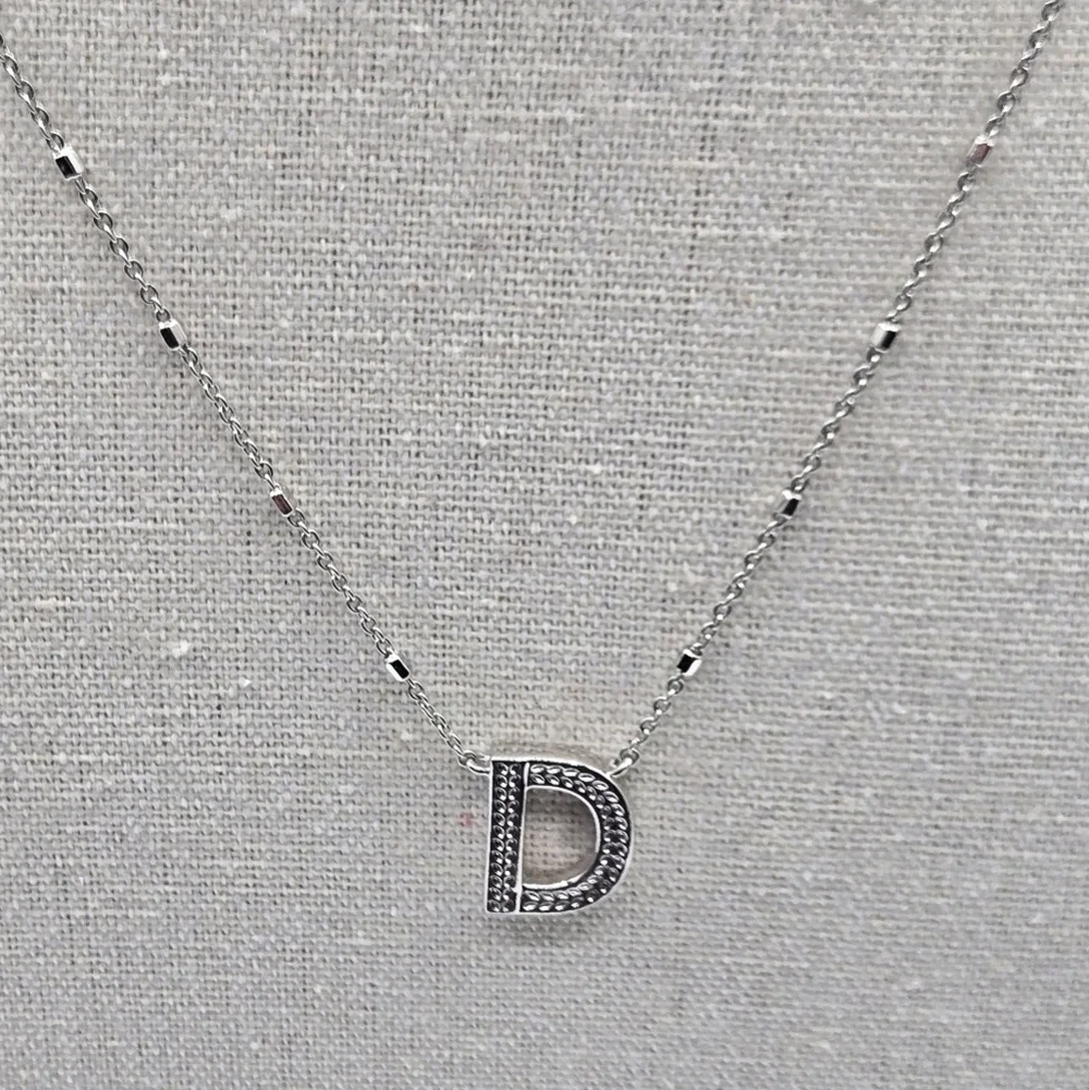 KENDRA SCOTT Initial D Rhodium Over Brass Necklace